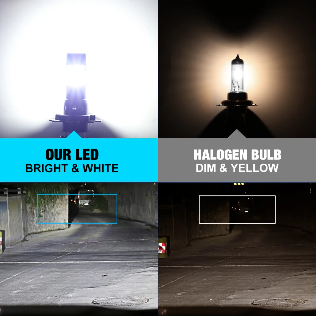 H7 H11 LED Headlight Bulb 100W 25000LM 6500K Car Headlight 7035 CSP Chip 9005/9006 Super B