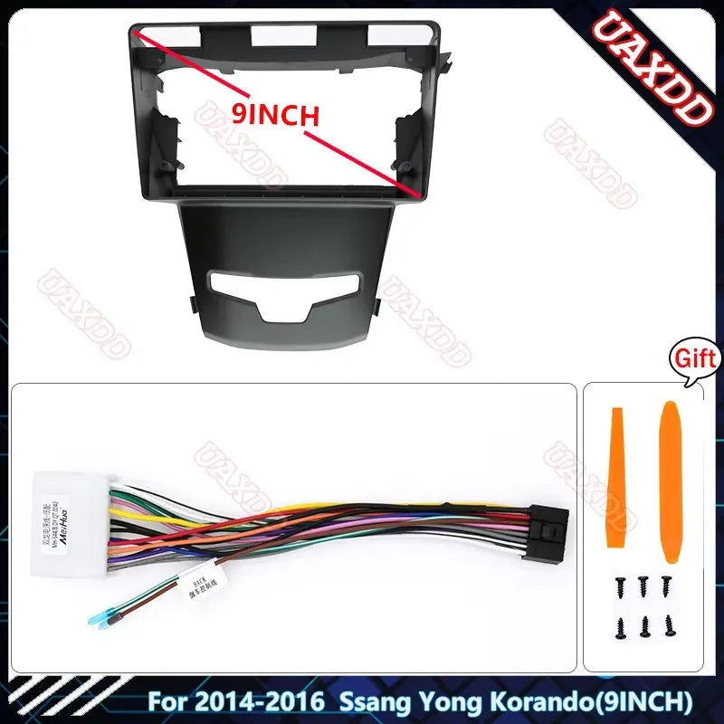 For 2014-2016 Ssang Yong Korando 9INCH CD DVD Radio Android Harness Screens Accessories Na