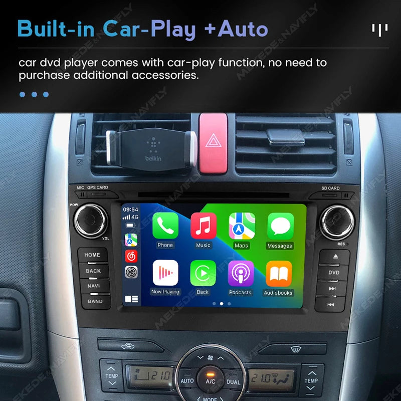 For Toyota Auris Corolla 2006-2012 Android 15 2 Din Car Radio Carplay BT Central Multimedi