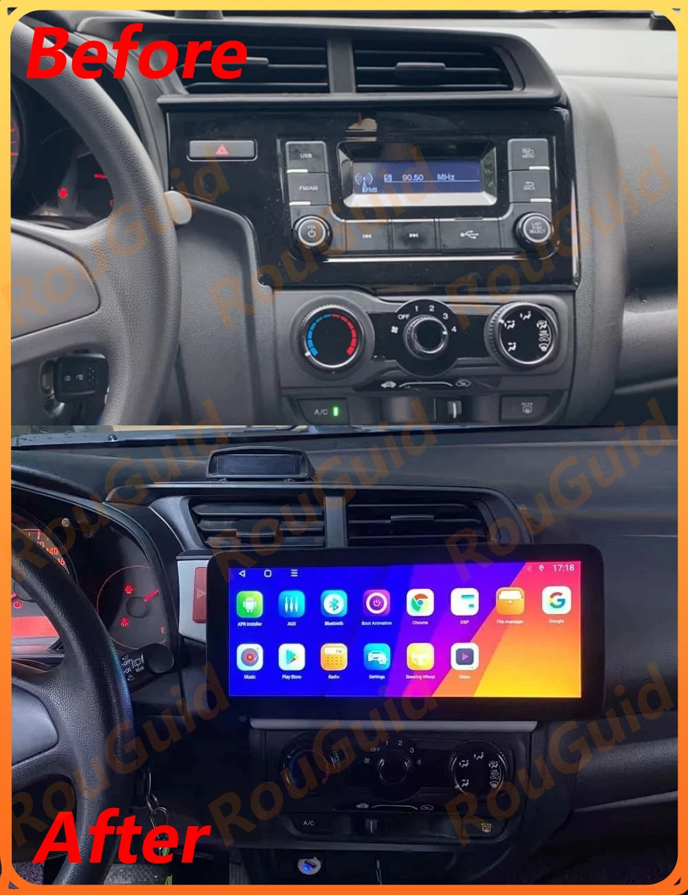 12.3'' Android Auto Carplay Car Radio For Honda Jazz Fit 3 GP GK 2013 2014 2015 -2020 Mult | AUTOKITSHOP