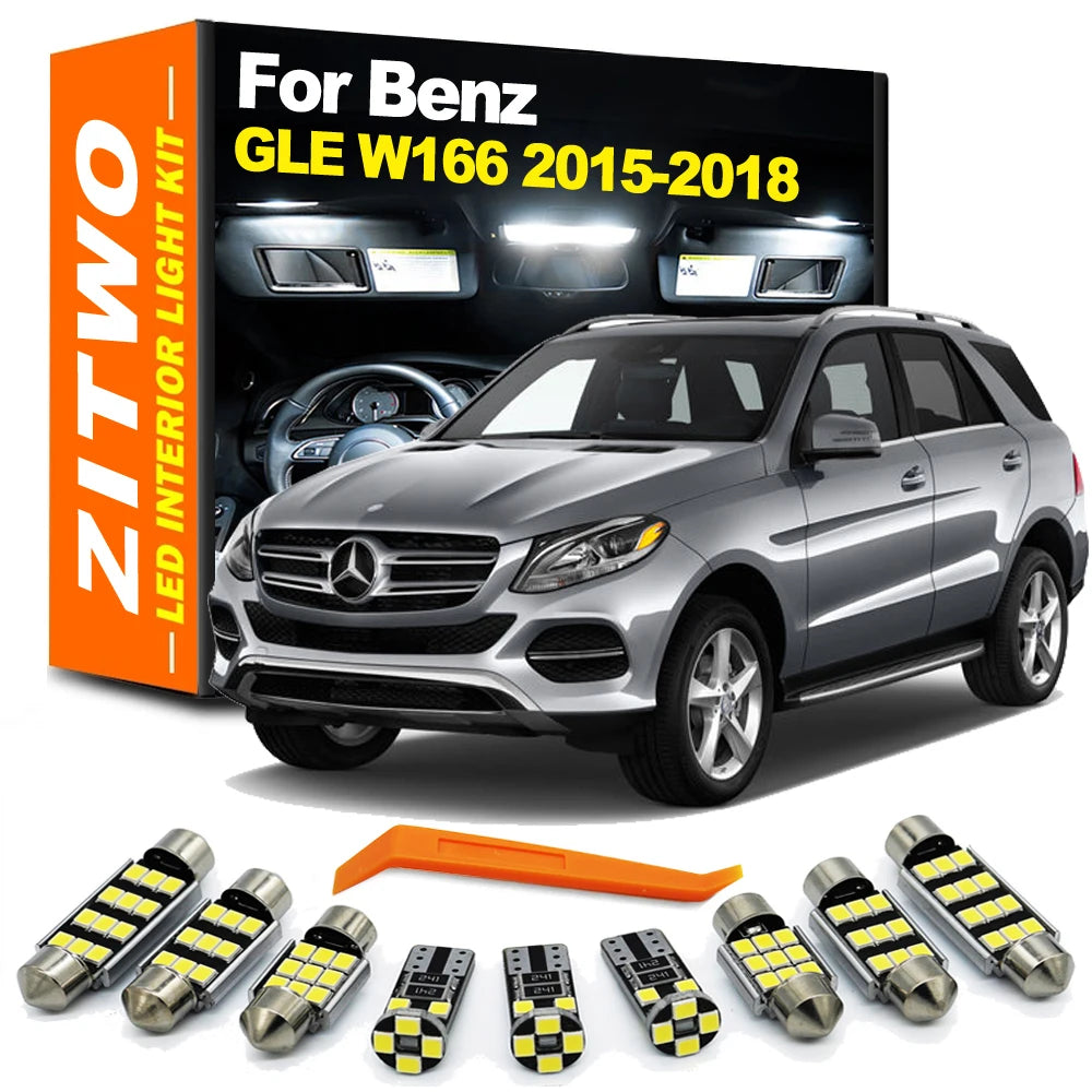 ZITWO 18Pcs Canbus Bulb LED Interior Light Kit For Mercedes Benz GLE Class W166 GLE300 GLE320 GLE350 GLE400 2015 2016 2017 2018