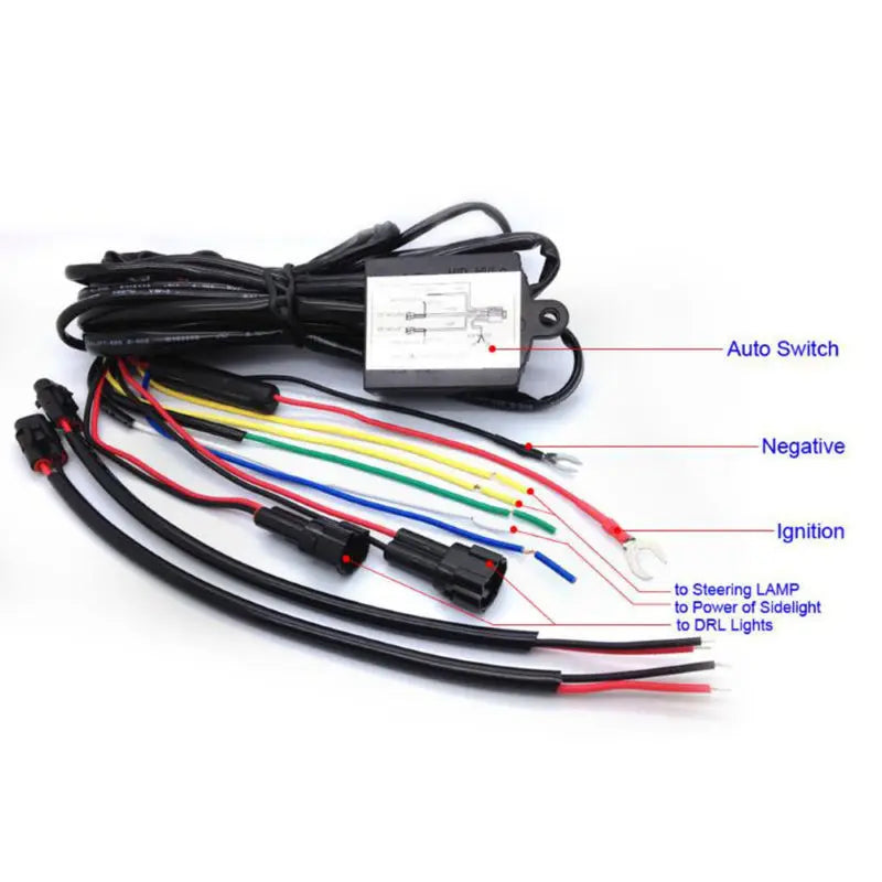 Rockeybright 1-2 LED Daytime Running DRL Fog Light Relay Harness Control On Off Dimmer Car