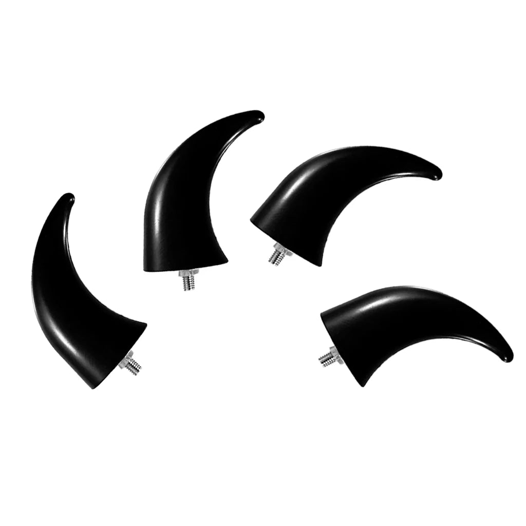 Black Chrome Decorative Front Horn Fender Extension Plastic Universal for Motorcycle Front Fende - Automotive LED Light
