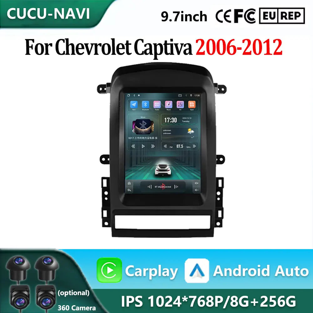 9.7"Android 16 Auto Radio For Chevrolet Captiva 2006-2012 Multimedia Player GPS Navigation | AUTOKITSHOP