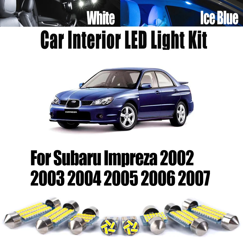 8-Piece LED Interior Light Kit for Subaru Impreza - Canbus Error-Free Bulbs | AUTOKITSHOP