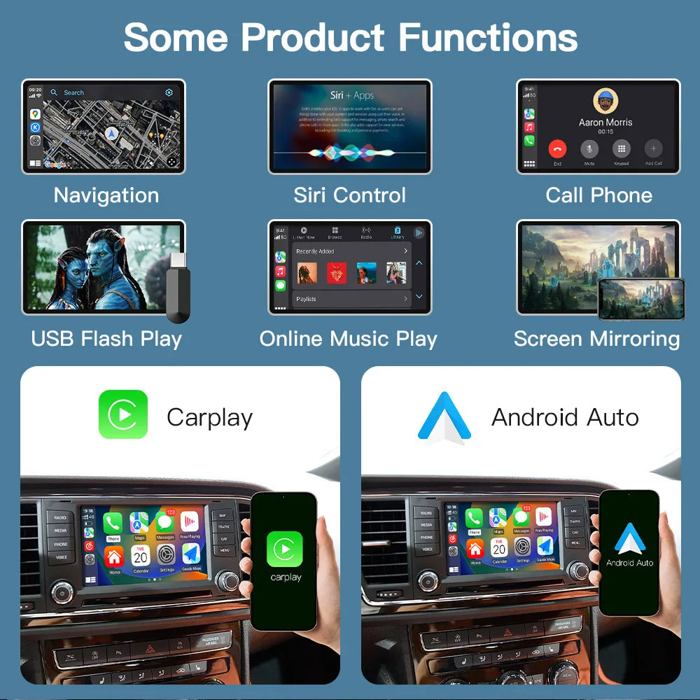 AUTOABC 2025 New Wireless carplay Android auto For Volkswagen Seat Leon 2 MK2 2014-2019 An | AUTOKITSHOP