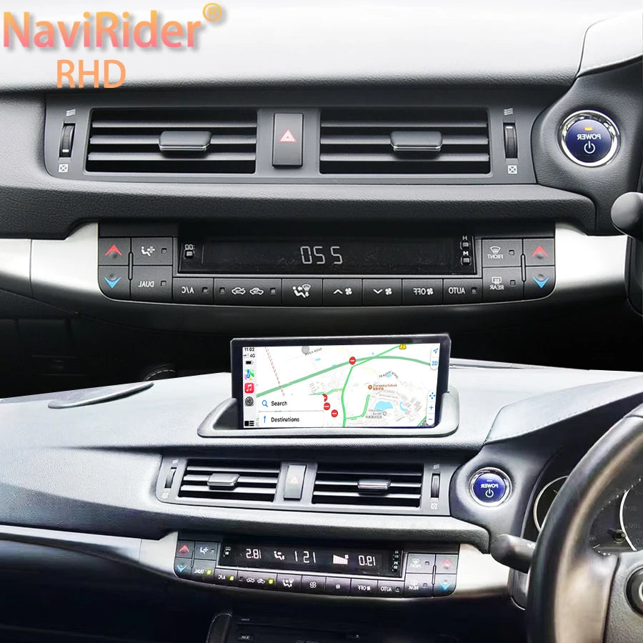 Android 14 BT Carplay Wireless 10.25''For Lexus CT CT200 CT200h 2011-2019 RHD Stereo Scree