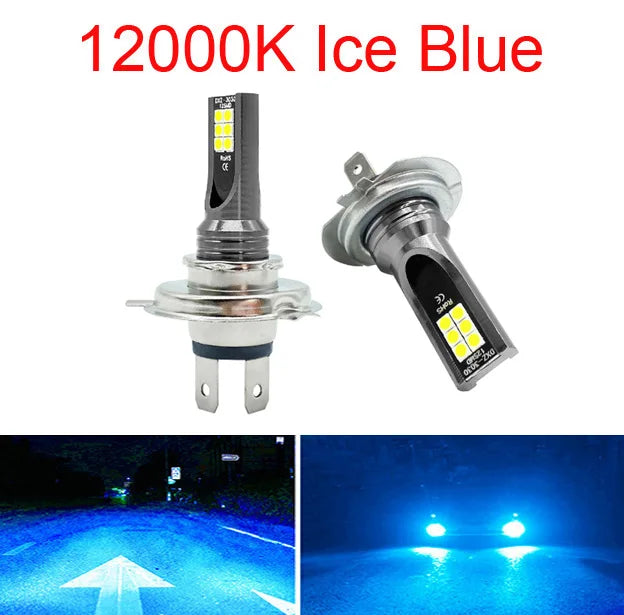 2Pcs LED H4 H7 H11 Car Headlight  H8 H9 H10 H1 H3 Car Fog Light Bulbs 9005 9006 Auto Driving Running Lamps 12000LM 80W 12V 24V