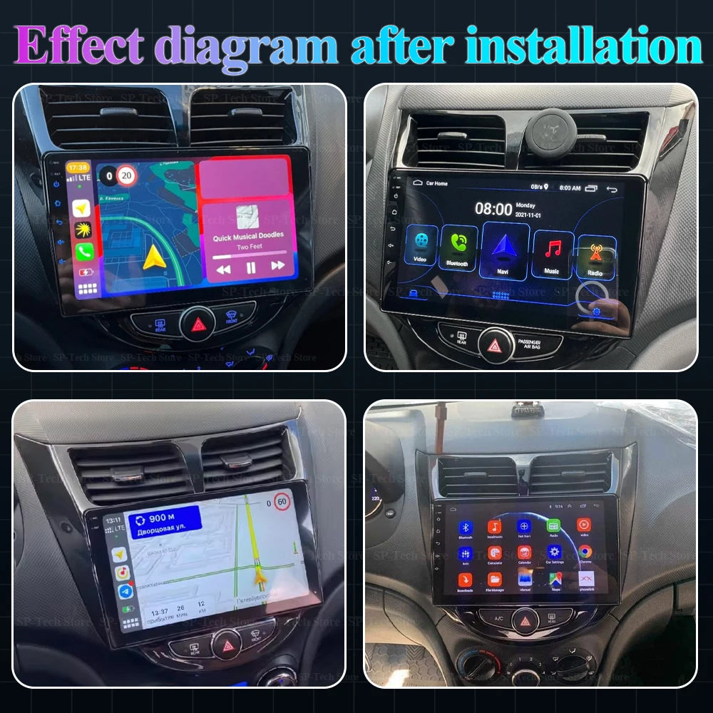 Android 16 For Hyundai Solaris Verna Accent 1 2010 - 2016 Car Radio Multimedia Video Playe | AUTOKITSHOP