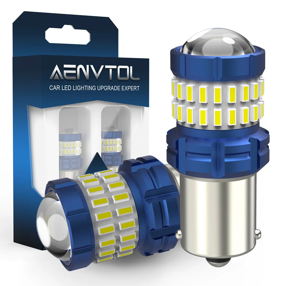 2-Piece LED Interior Light Kit for AENVTOL 2pcs Canbus S25 1156 BA15S P21W LED Bulbs Backup Rev - Canbus Error-Free B...
