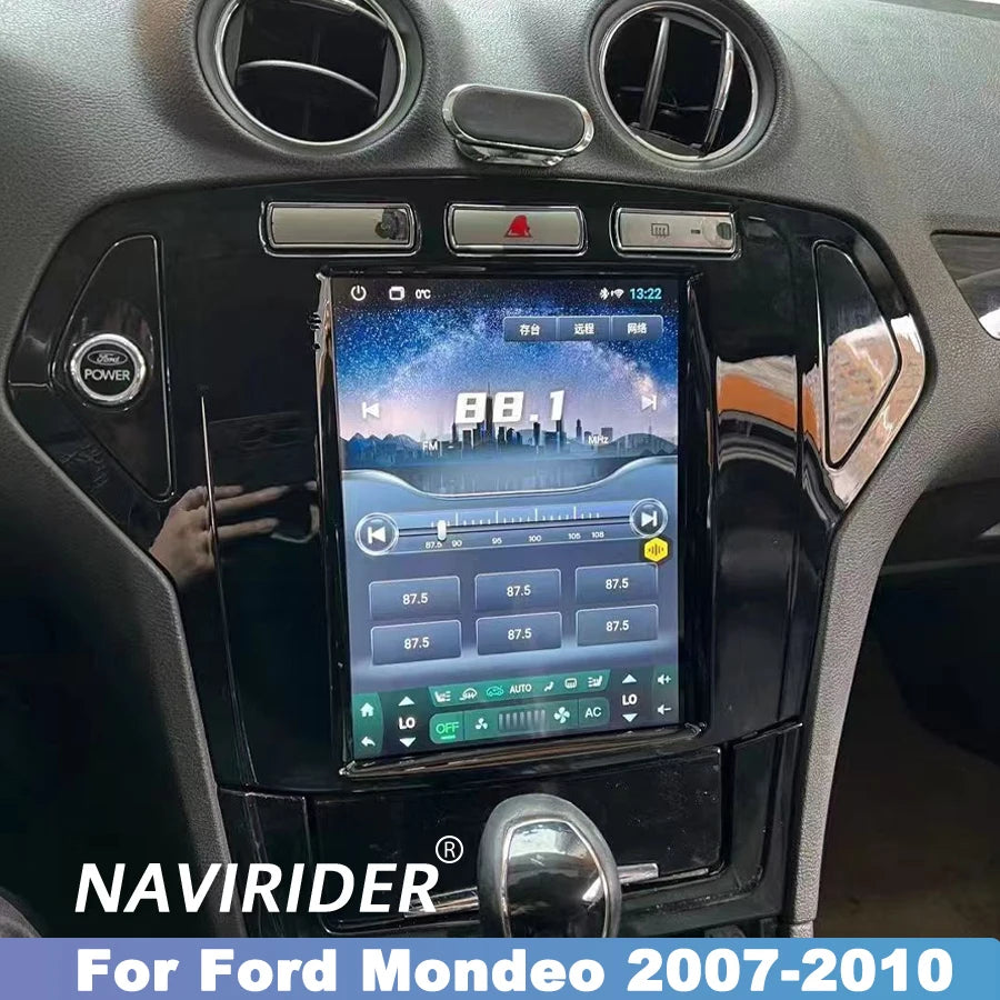 9.7inch Vertical Screen Car Radio For Ford Mondeo 2007-2010 Navigation 256GB GPS BT Androi