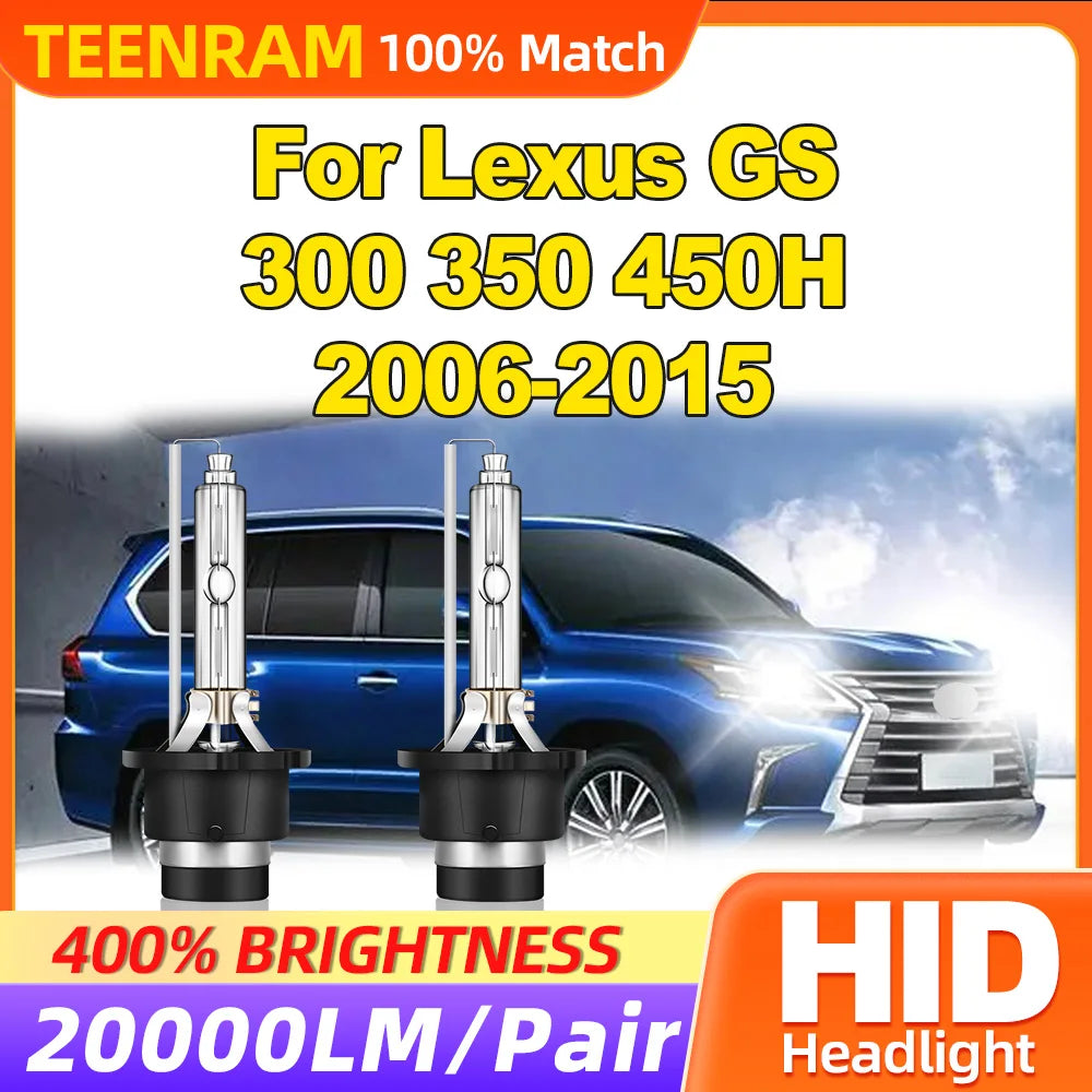 20000LM HID Xenon Light Bulbs 35W HID Xenon Headlamps 6000K LED Headlights For Lexus GS 30