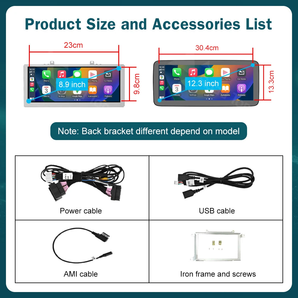 CN RoadTop 3G MMI For Audi A4 2009-2015 Wireless CarPlay Multimedia Linux Screen Android A