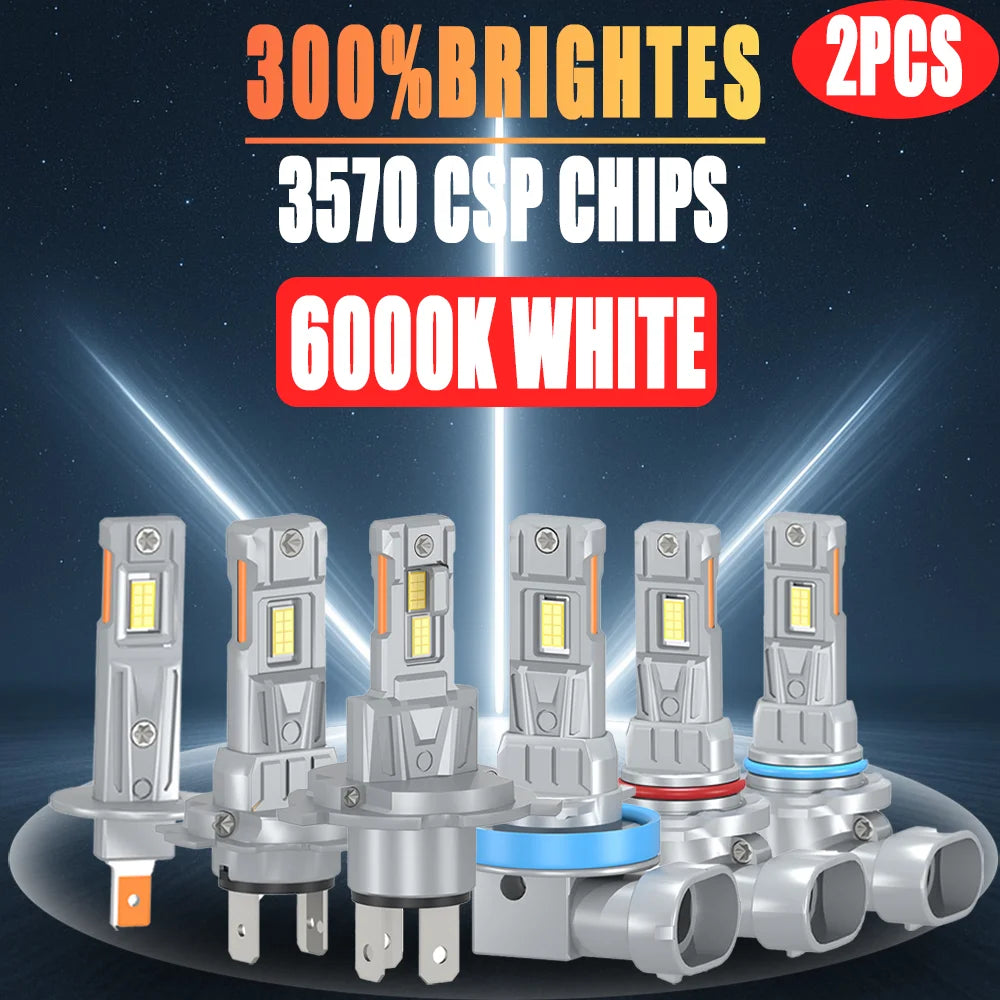 LED H1 H7 Canbus Car Headlight H11 9005 9006 80000LM Auto Front Lamp Plug And Play 6000K W