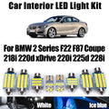 6-Piece LED Interior Light Kit for BMW 2 Series F22 F87 Coupe 218i 220d xDrive 220i 225d 228i Accessories - Canbus Er...