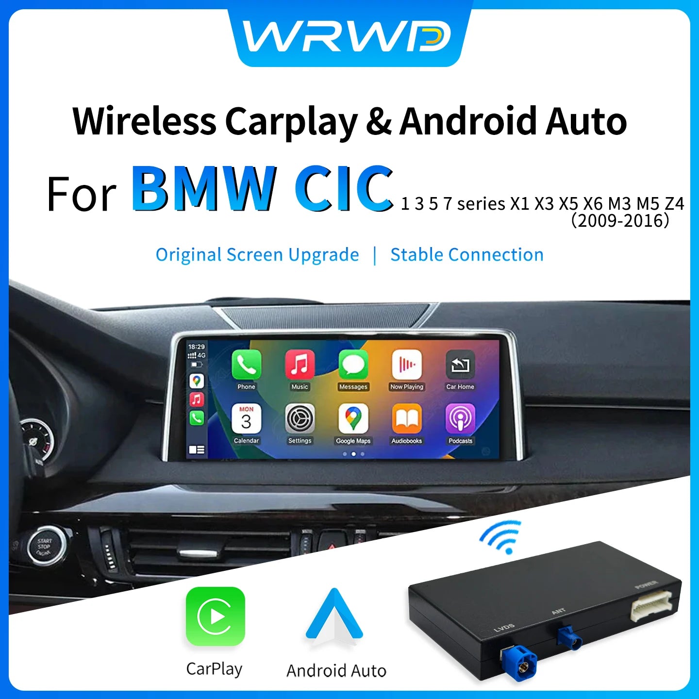 Wireless CarPlay Android Auto module For BMW NBT、CIC 1 2 3 4 5 7 Series F20 F21 F23 F30 F3