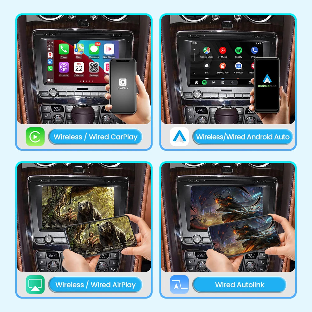 Wireless CarPlay Interface for Bentley Flying Spur Continental 2012-2017 - Android Auto Mirroring Retrofit