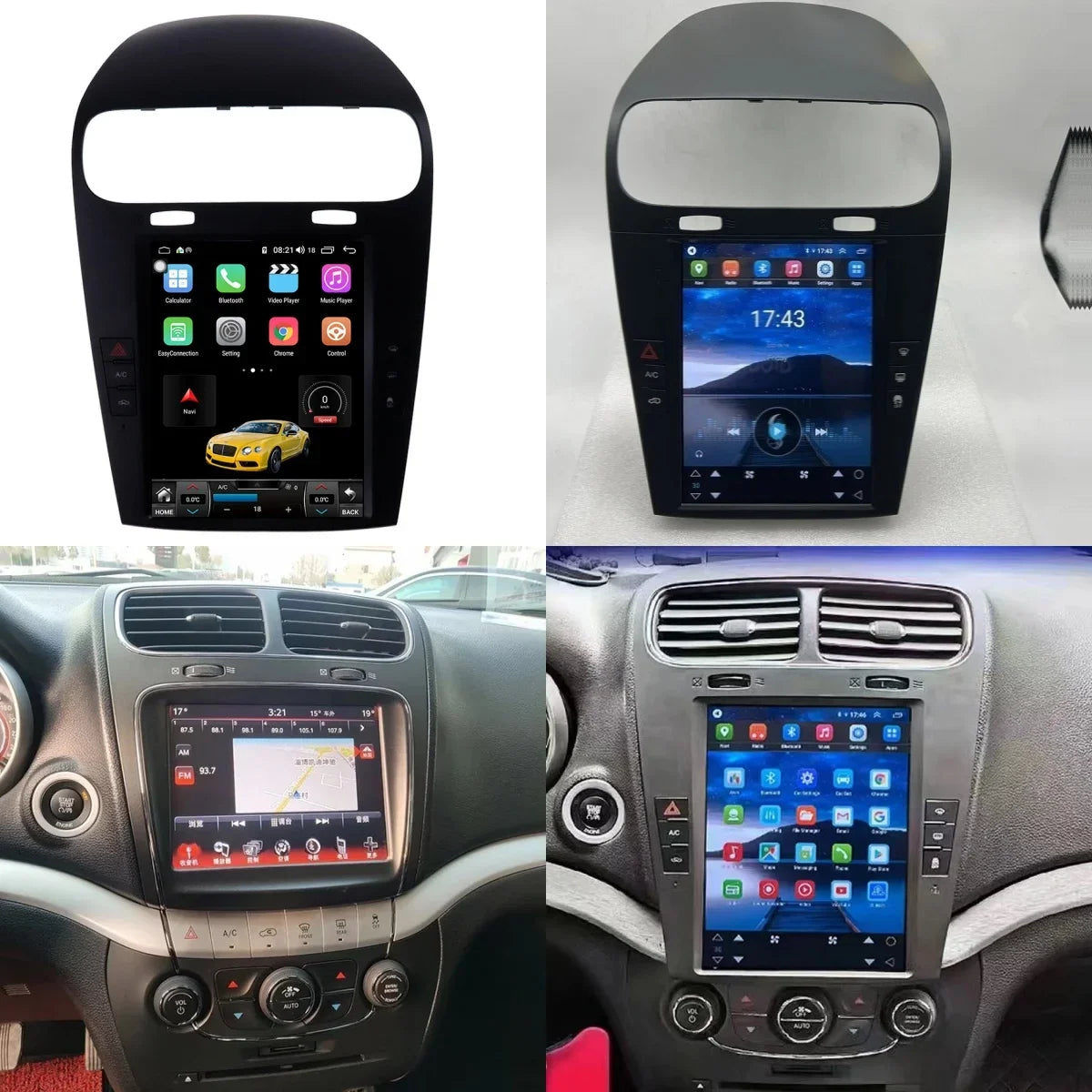 Android 13 Car Radio For Dodge Journey Fiat Freemont 2012-2020 Carplay GPS Multimedia Play
