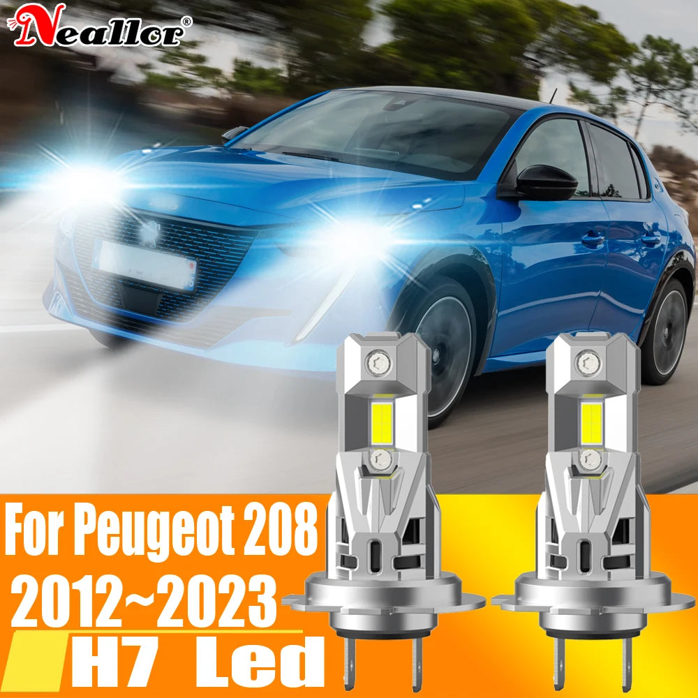 2x High Power H7 Led Headlight Canbus No Error H18 Car Bulb 6000K White Light Moto Diode L