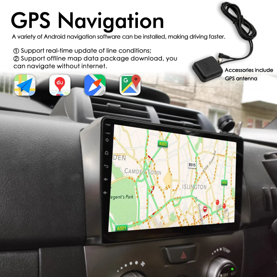 Wireless CarPlay AI Voice Android Car Radio Stereo GPS For Daihatsu Materia COO 2007 Toyot