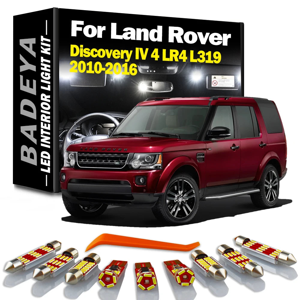 BADEYA 21Pcs Canbus LED Interior Door Map Dome Light Kit For Land Rover Discovery IV 4 LR4