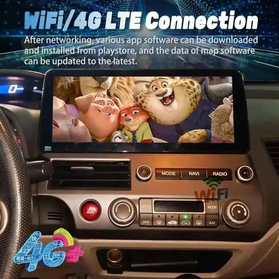12.3inch Car Radio For Honda CIVIC 2005-2012 Android 15 Multimedia Video Player 4G Carplay | AUTOKITSHOP