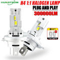 Led H4 9003 HB2 LED CANBUS Headlights Bulb Error Free 300000LM 1:1 Halogen Lamp With Fan S