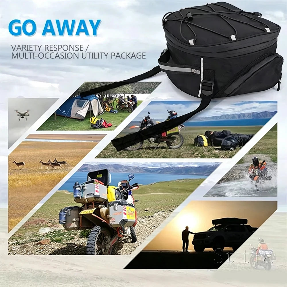 Motorcycle Waterproof Tail Bag Multi-functional Durable Rear Seat Bag High Capac for Seat R1300 2023-2025 - Automotive L