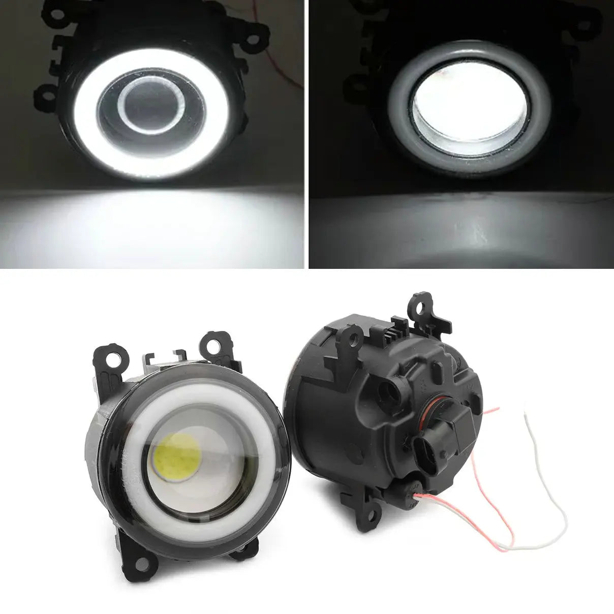 White LED Fog Light w/ Halo Ring DRL 6000K For Subaru BRZ WRX STI Impreza Legacy Outback C