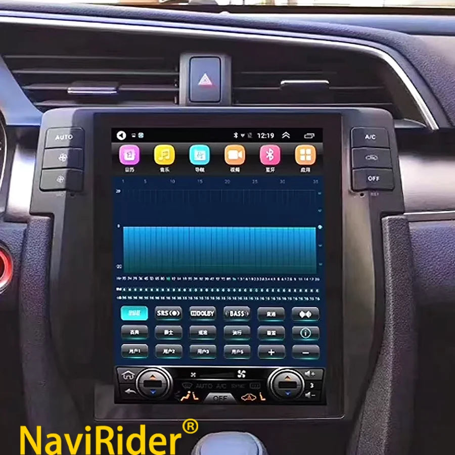 10.4inch Android 15 Carplay Auto Car Radio For Honda Civic 2016-2022 4G WIFI Multimedia Vi | AUTOKITSHOP