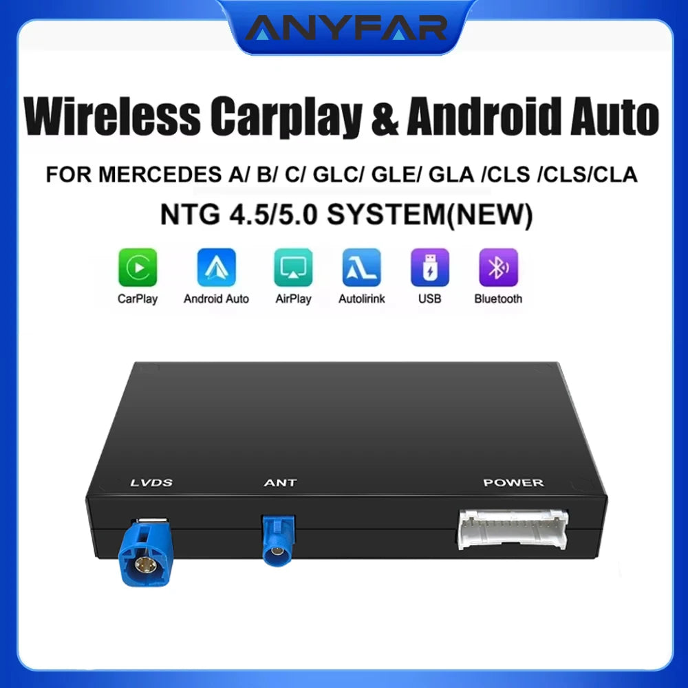 Wireless CarPlay Android Auto for NTG4.5 NTG5.0 Mercedes Benz A B C E Class GLA CLA CLE W2
