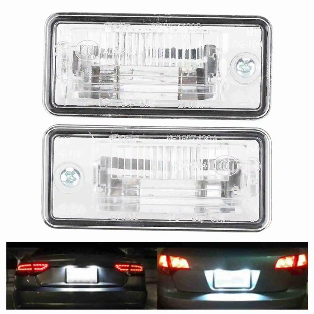 License Plate Light Pair of License Plate Light 8E0807430A 8E0807430B Fit for Au for Audi RS4 A5 A3 - Canbus LED Car Lig