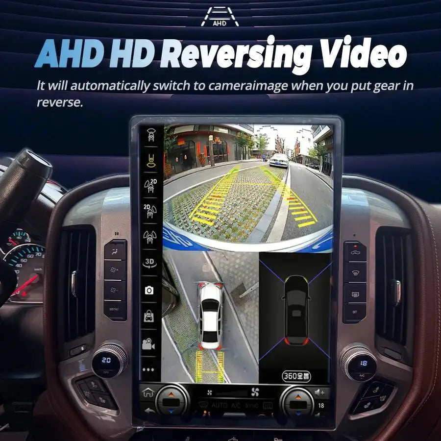 15.6" Dual System Android Car Radio For GMC SIERRA Silverado 2014-2023 Multimedia Video Pl | AUTOKITSHOP