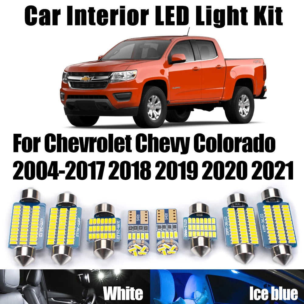 LED Interior Light Kit for Chevrolet Chevy Colorado 2004-2019 - Canbus Dome Map Door Trunk Bulbs | AUTOKITSHOP