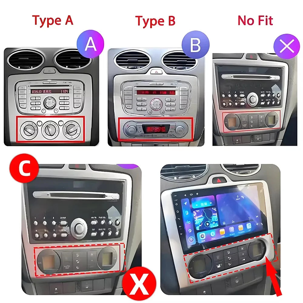 2 Din Android 16 Car Radio For Ford Focus 2 3 Mk2 Mk3 2004 2005 - 2011 Multimedia Video Pl | AUTOKITSHOP