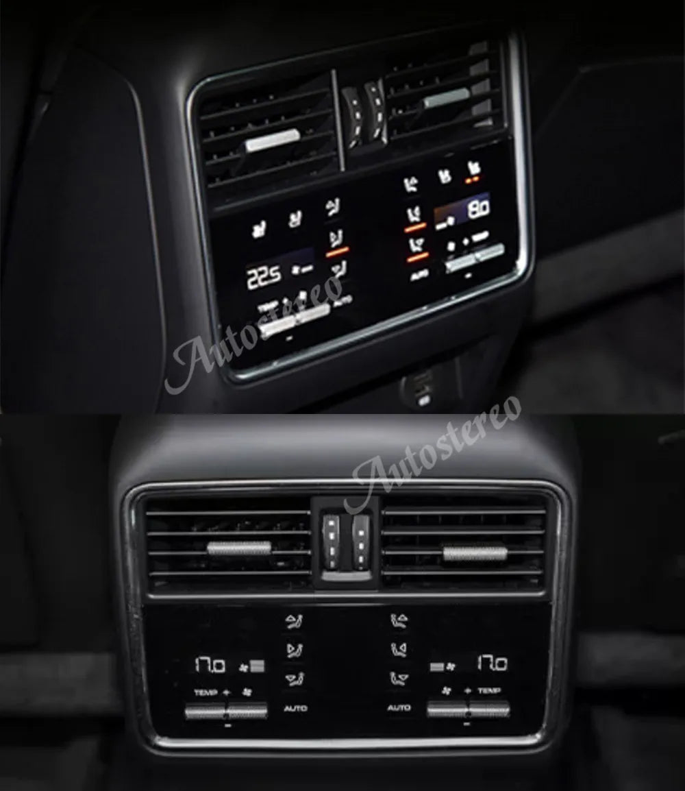 Car AC Aircon Board Rear Zone For Porsche Cayenne 2017-2023 Back Screen LED Display Multim