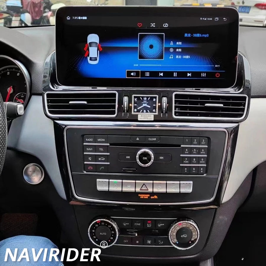 12.3'' Wireless CarPlay Android 14 NTG4.5 Screen For Mercedes-Benz ML GL W166 X166 2012-20