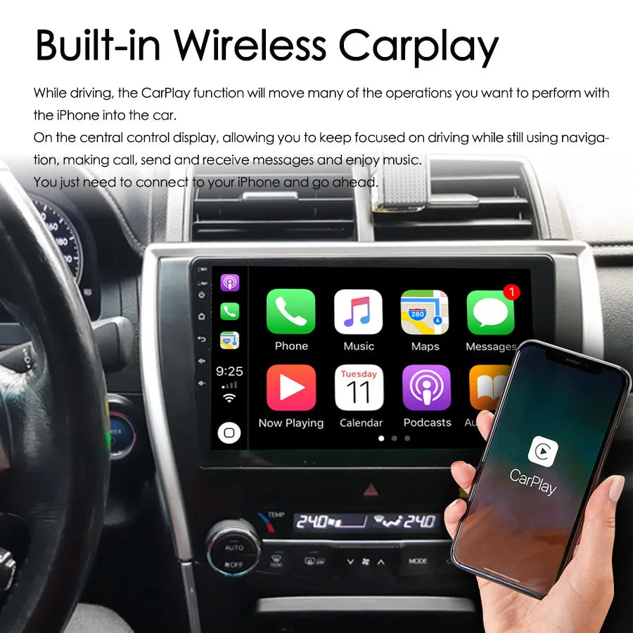 For Toyota Camry 7 XV 50 55 2014 - 2017 US EDITIONe 128GB Android 13 Multimedia Video Play | AUTOKITSHOP
