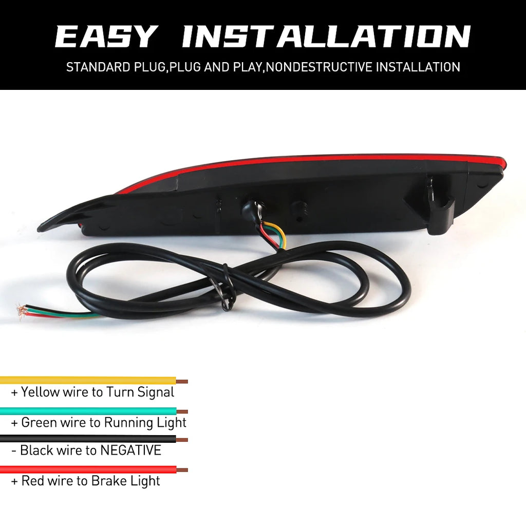 For Mazda CX5 CX-5 2022 2023 LED Rear Bumper Reflector Lights Auto Brake Warning Dynamic T | AUTOKITSHOP