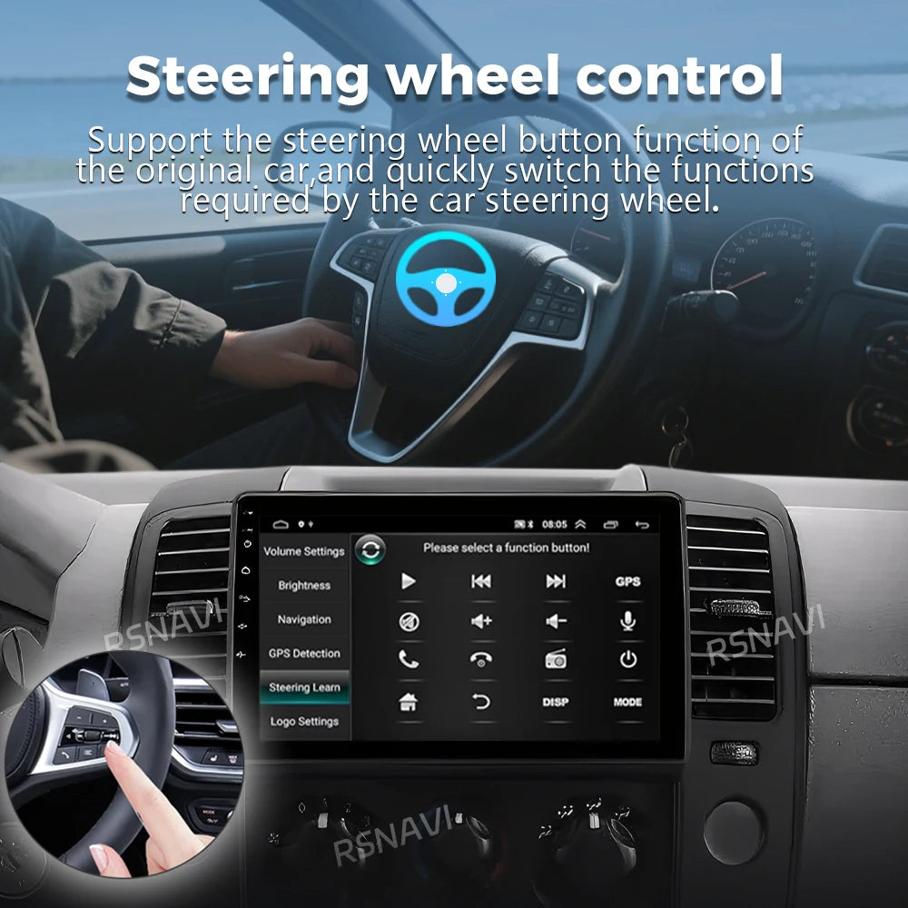 Android 16 Carplay Auto WIFI+4G Car Radio For Nissan Navara D40 2004-2010 Multimedia Video