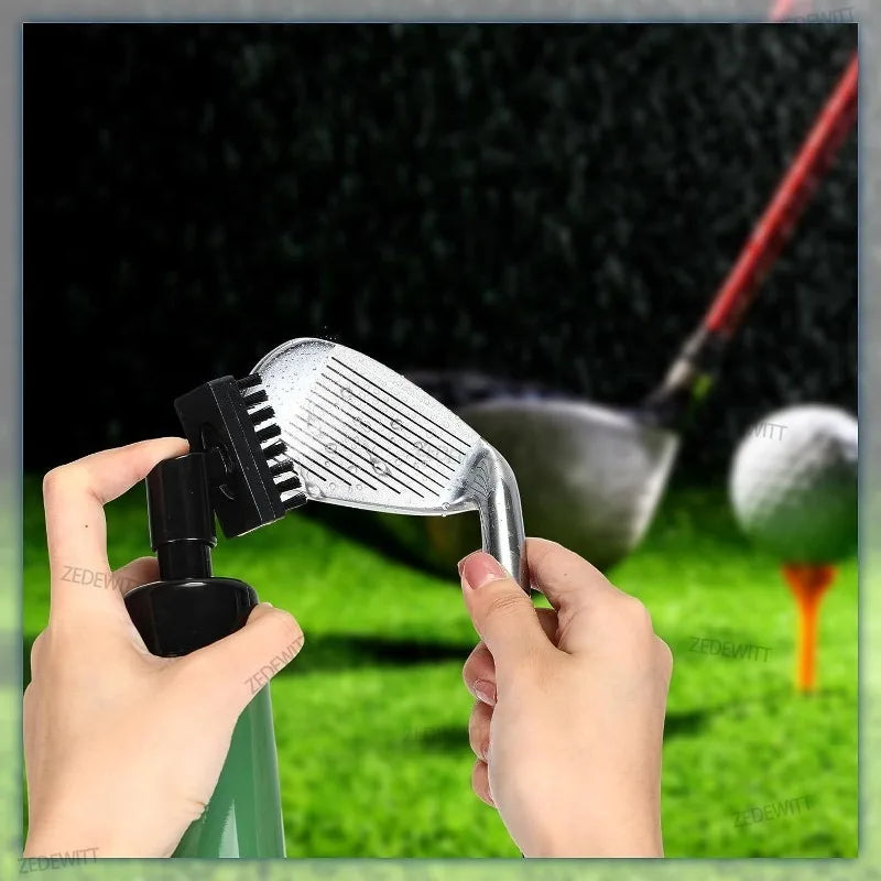 Golf Cleaning Kit Portable Golf Tools Golf Club Groove Cleaner Brush With Leakproof Spray Bottle - Automotive LED Light