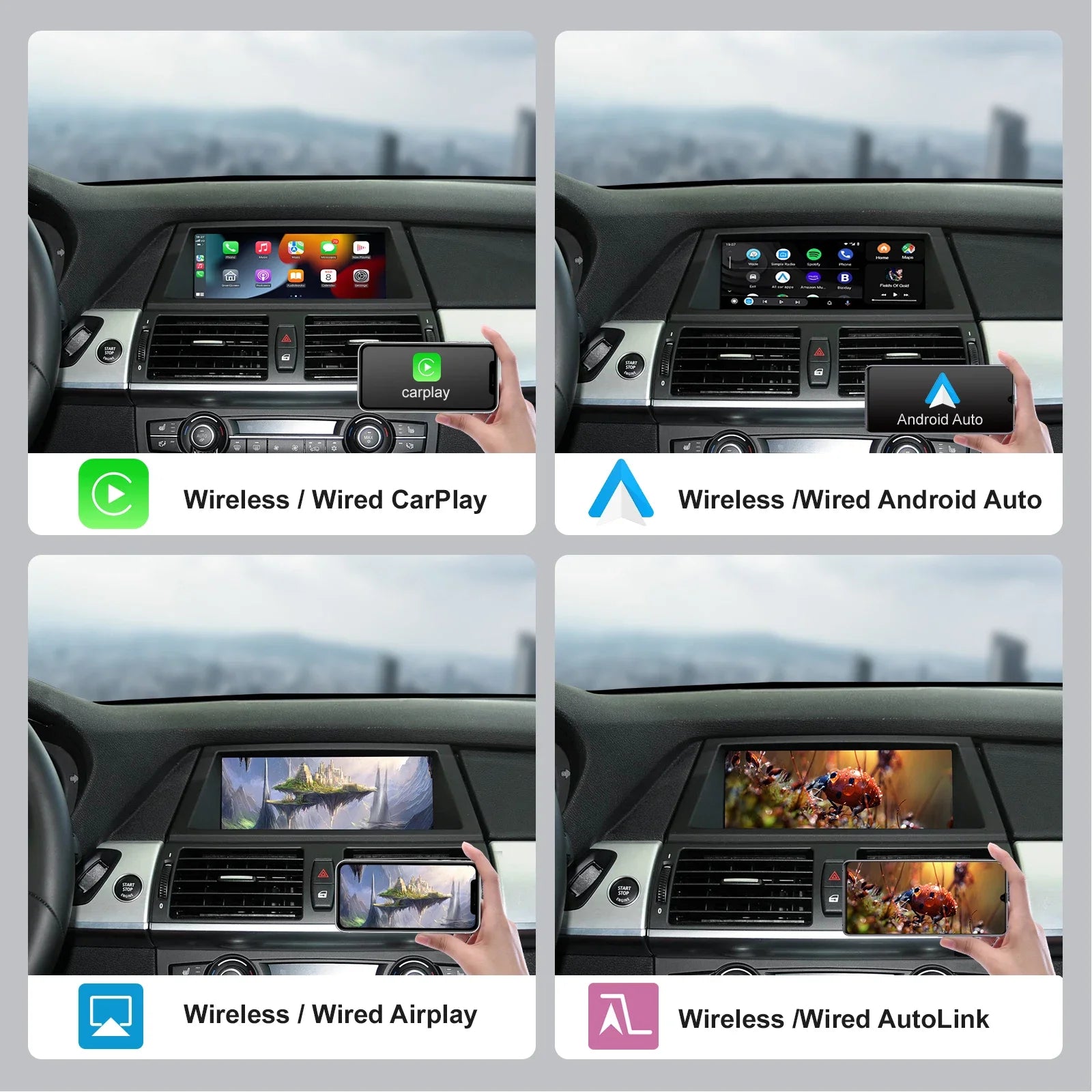 Wireless CarPlay Android Auto for BMW X5 E70 F15 X6 E71 2009-2017 BNT CIC System with AirP | AUTOKITSHOP