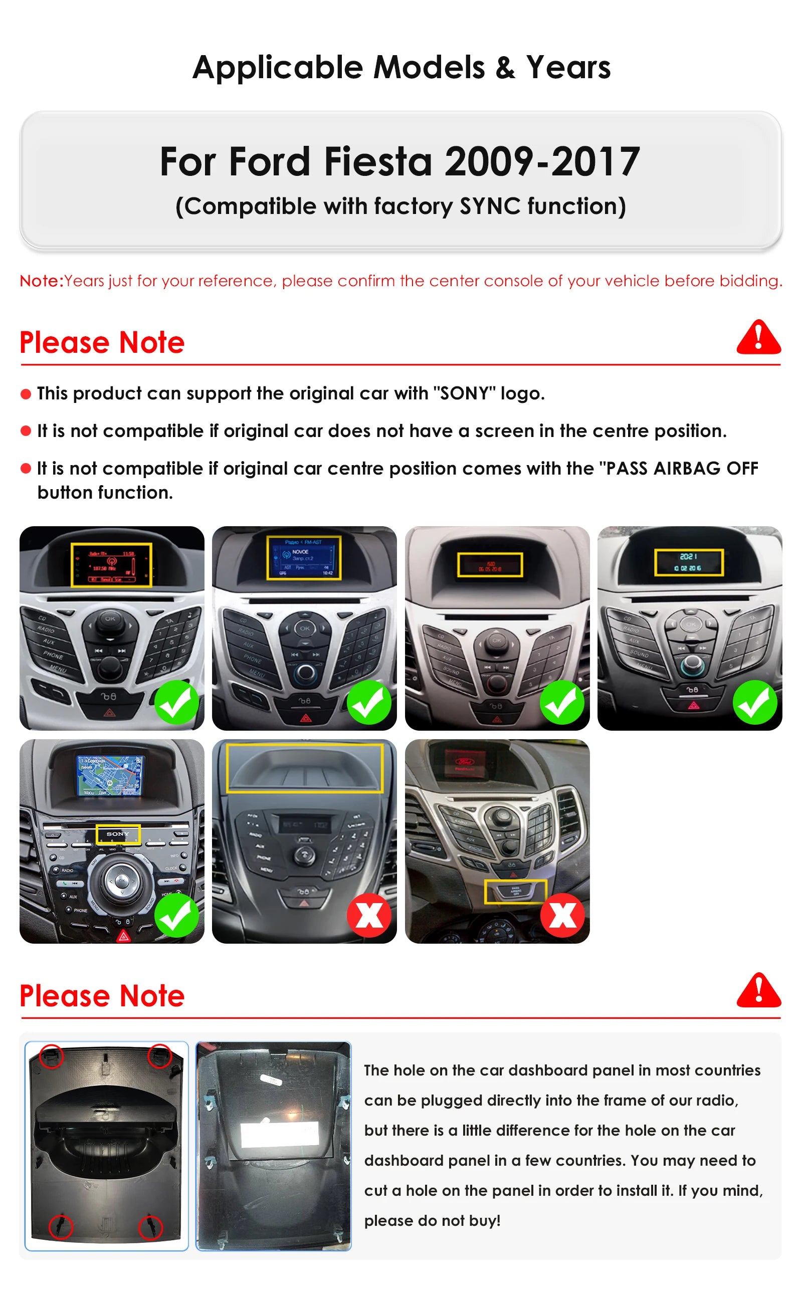 8Core Carplay Android 13 Auto Car radio for Ford Fiesta 2009 - 2017 Multimedia player GPS