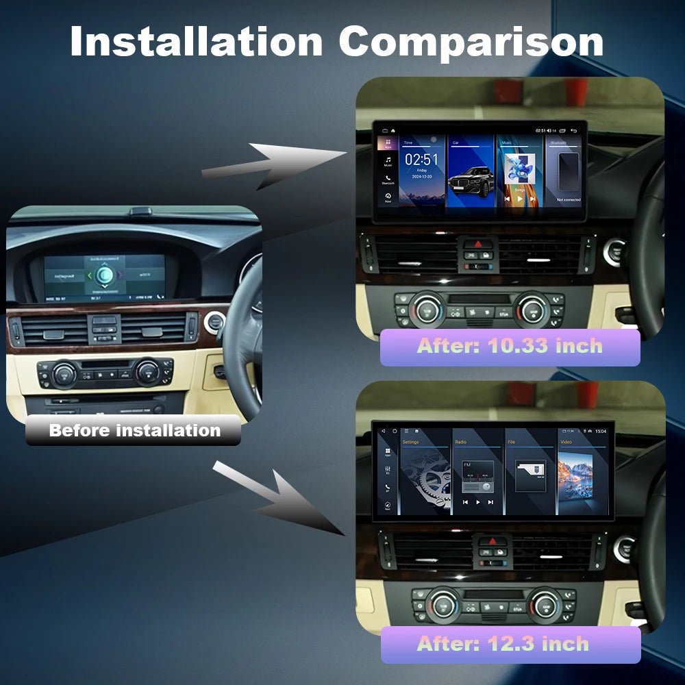 Car Multimedia Radio Player Right Hand Drvie For BMW 3 Series E90 E91 E92 2004 - 2008 2009
