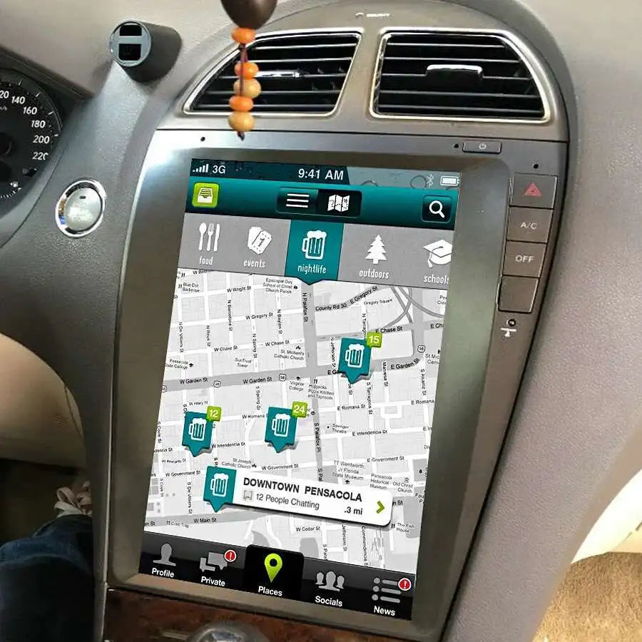 12.8" Vertical screen Android 14 Car Radio For Lexus ES ES240 ES300 ES330 ES350 Car Dvd Pl