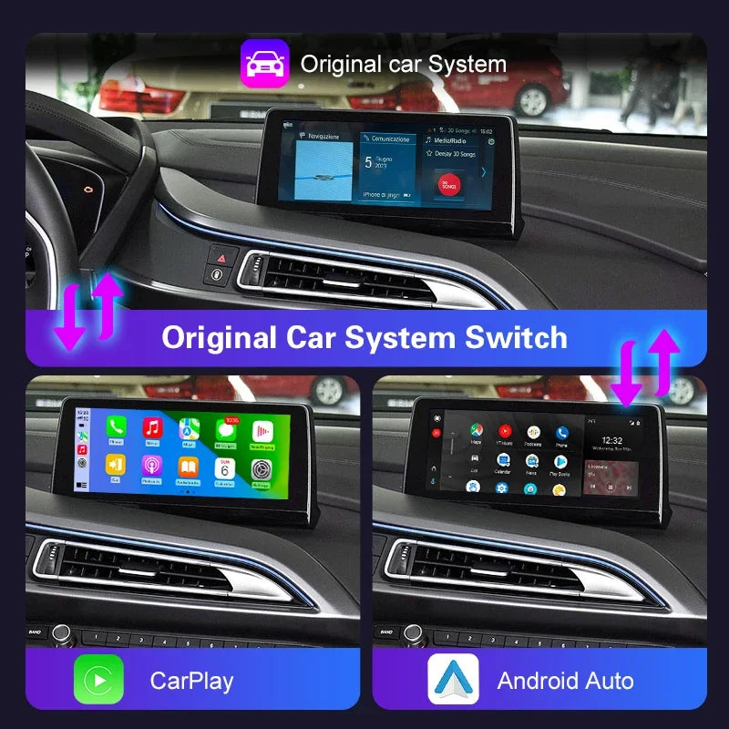 Wireless CarPlay for BMW i8 I12 NBT/EVO 2014-2020, with Android Auto Mirror Link AirPlay C