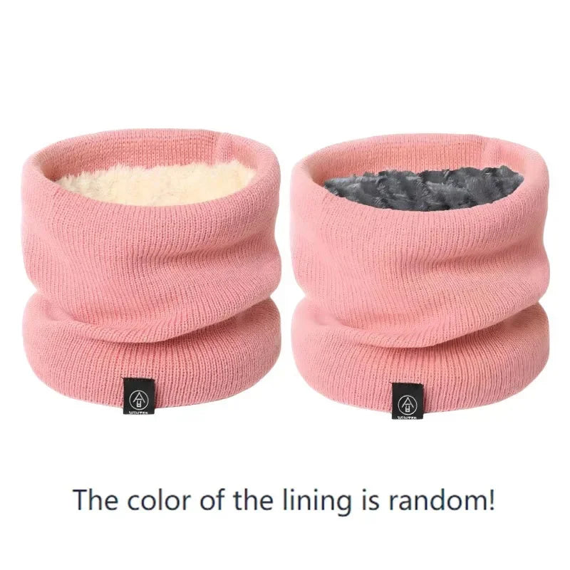 Unisex Winter Warm Knitted Snood Scarf Thick Cashmere Like Solid Color Neck Warmer Ring Scarf fo - Automotive LED Light