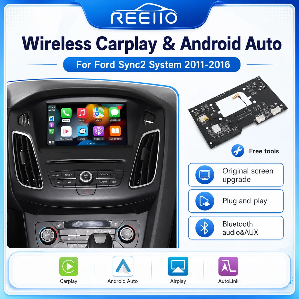 Wireless Carplay Android Auto for Ford Sync2 System Explorer Focus Fiesta C-max Edge F-150