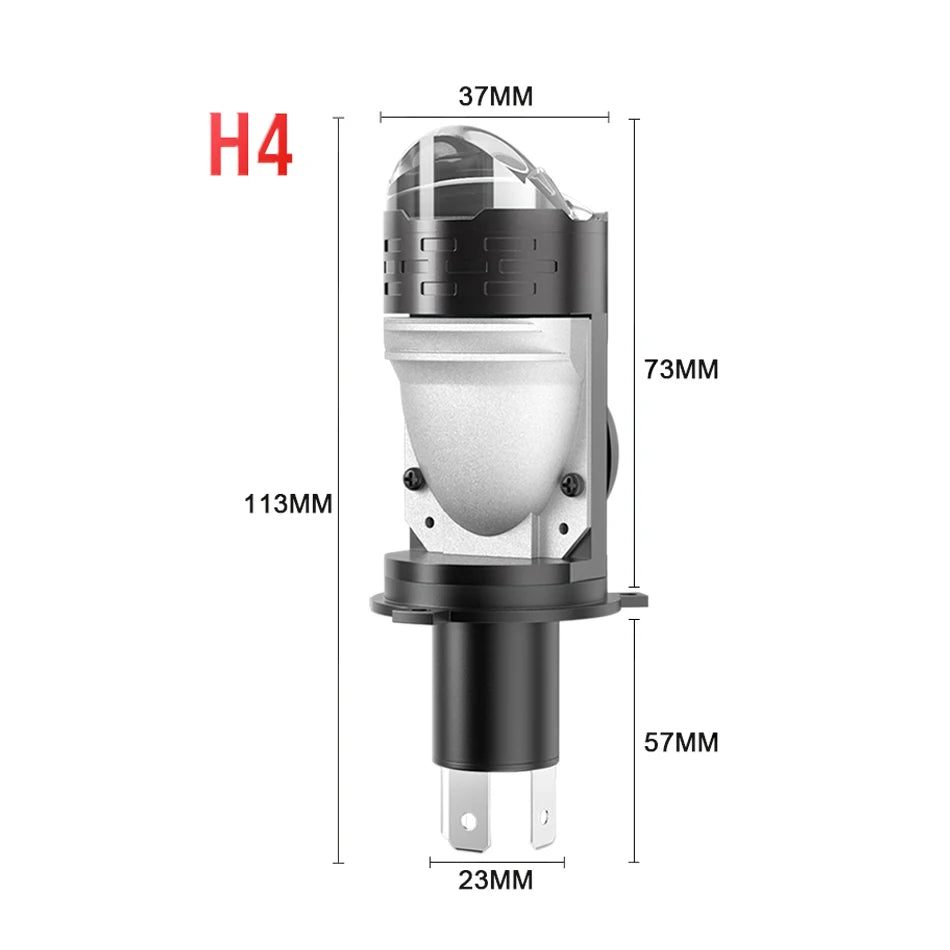 1/2PCS Projector H4 Lens LED Car Headlight Bulbs High/Low Beam High Power 300W High/Low Be