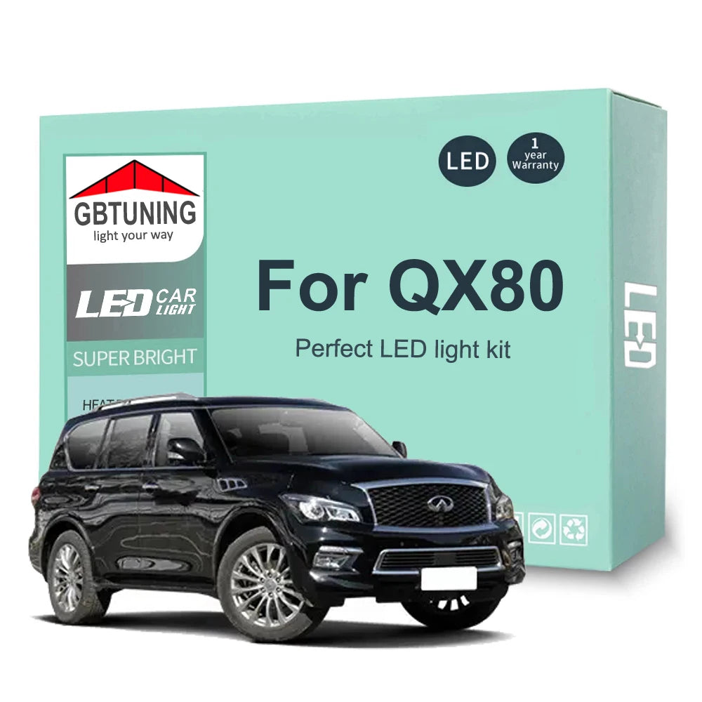 16-Piece LED Interior Light Kit for Infiniti QX80 - Canbus Error-Free Bulbs | AUTOKITSHOP